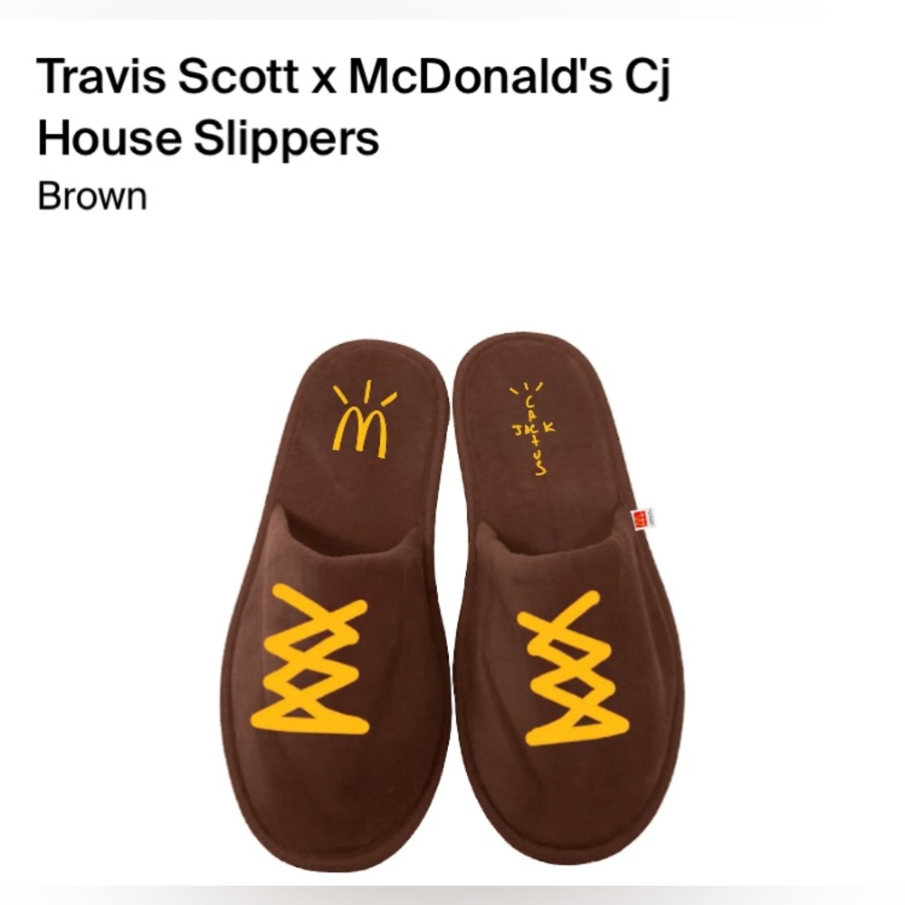 Travis Scott x McDonalds Cactus Jack House Slippers - Picture 2 of 6